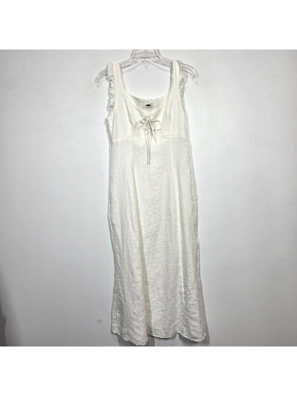 Aritzia Wilfred Annabelle Dress Size 4 White Linen Beachy Coastal